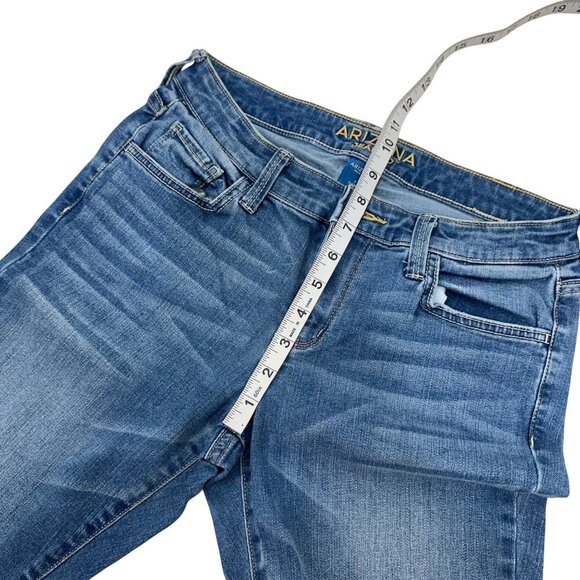 Arizona Jean Co. Womens Flared Leg Blue Denim Jeans Size 7 Short Western - Picture 6 of 13